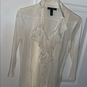 Ralph Lauren off white blouse